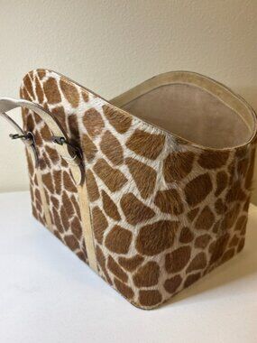 Giraffe Skin Storage Basket Bin Container